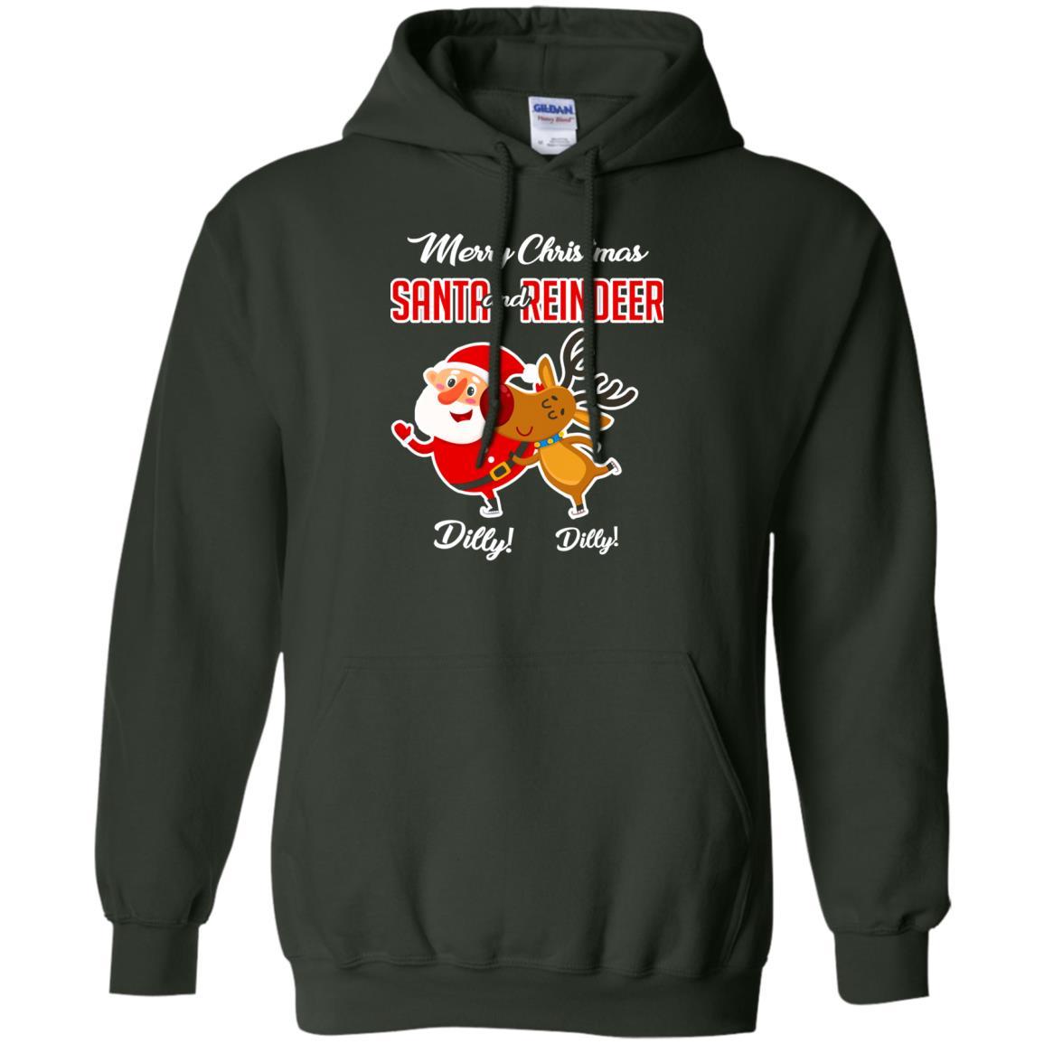 Christmas T-shirt Merry Christmas Dilly Dilly Forest Green