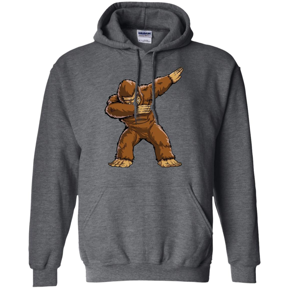 Monkey T-shirt Bigfoot Sasquatch Dabbing Dark Heather