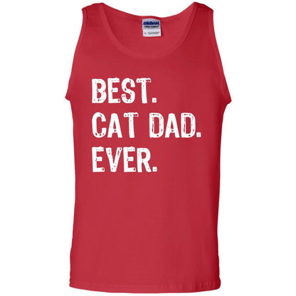 Cat Lover T-shirt Best Cat Dad Ever Red