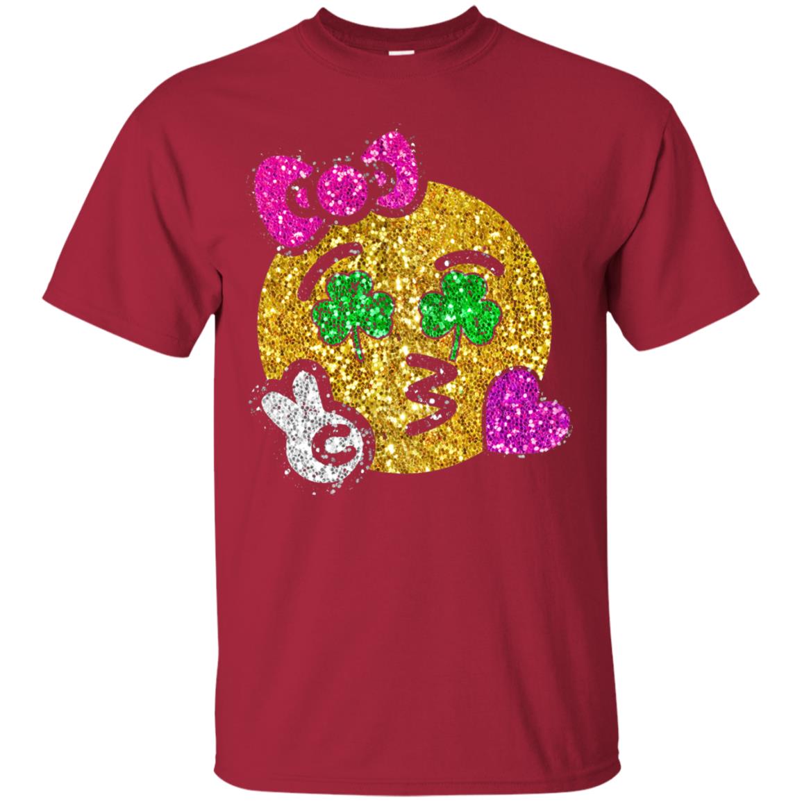Emoji Kiss Heart Princess St. Patrick_s Day T-shirt Cardinal