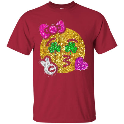 Emoji Kiss Heart Princess St. Patrick_s Day T-shirt Cardinal