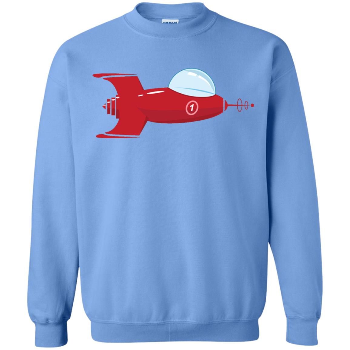Vintage Spaceship Video Game Gamer T-shirt Carolina Blue