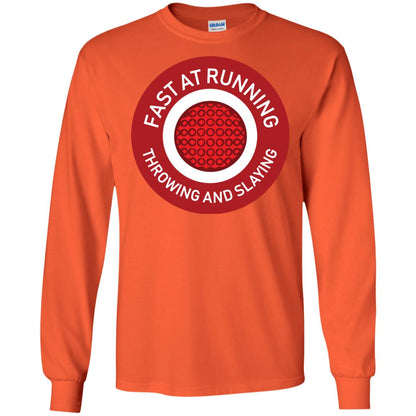 Fast At Running Throwing And Slaying Dodgeball Shirts Orange