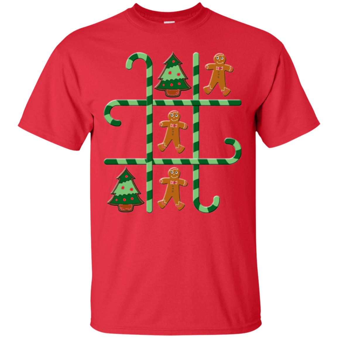Christmas T-shirt Tic Tac Toe Board Game Red