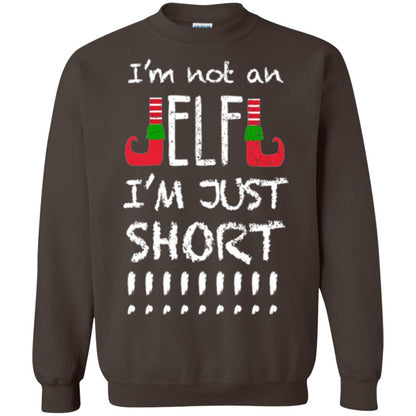 Christmas T-shirt I_m Not An Elf I_m Just Short Dark Chocolate