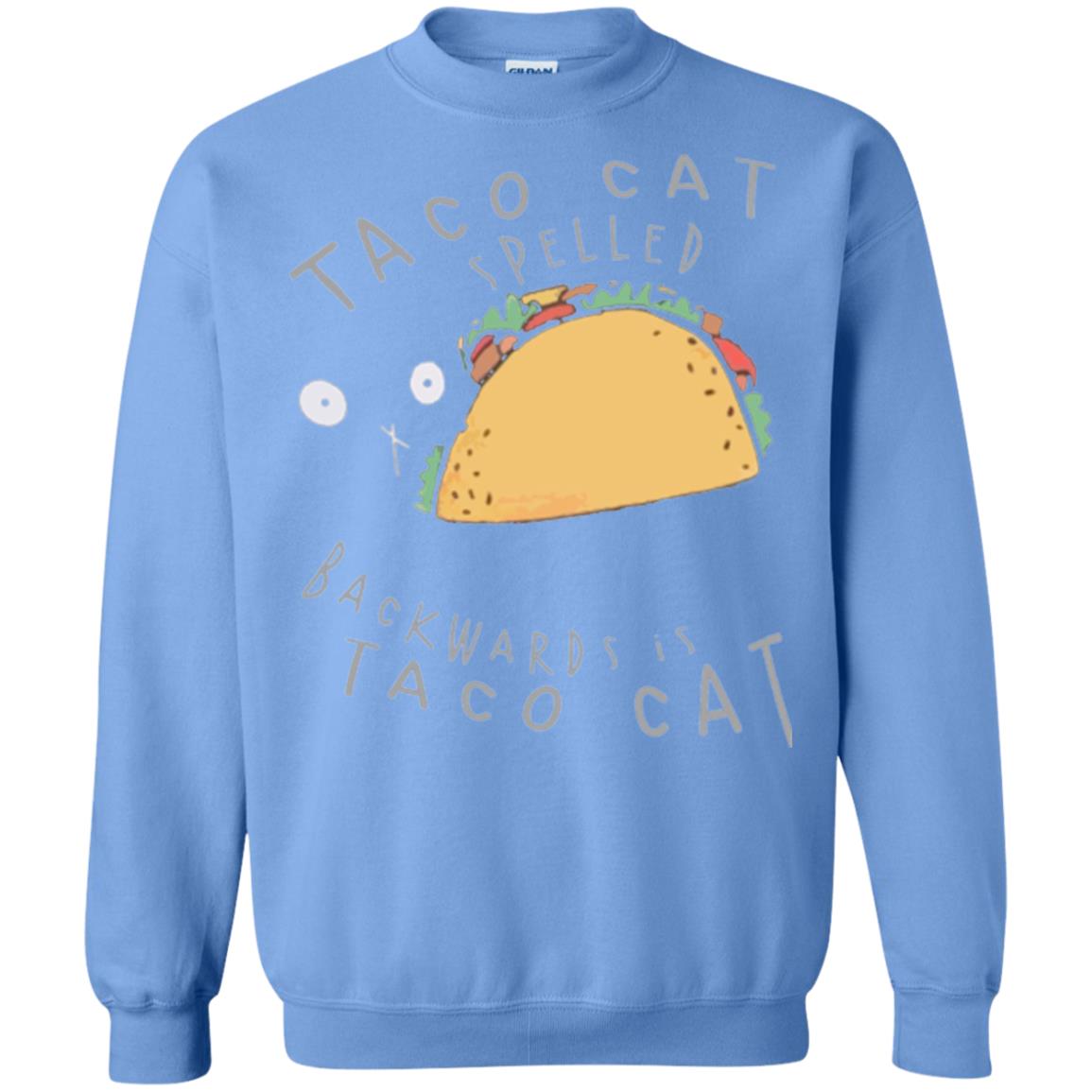 Cat Lovers T-shirt Taco Cat Spelled Backward Is Taco Cat Carolina Blue