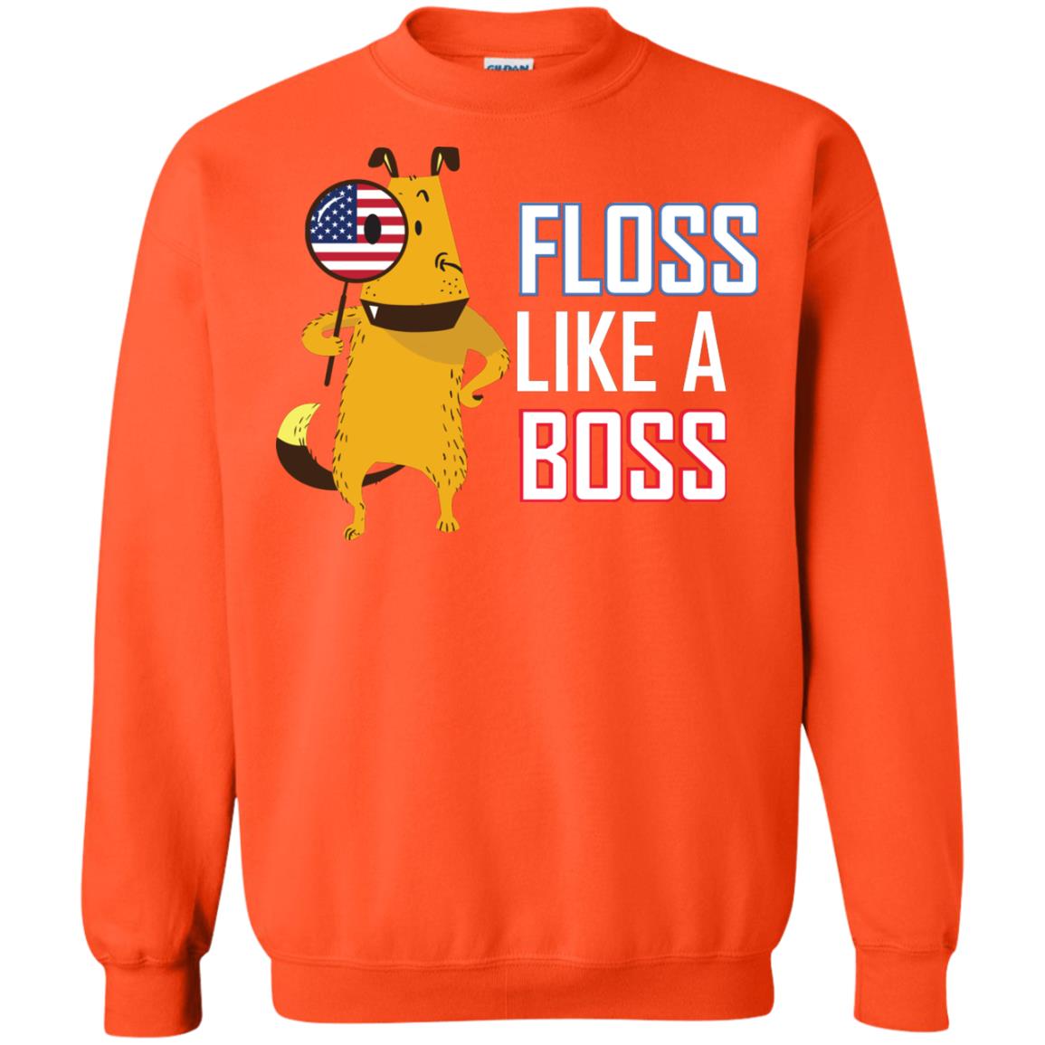 Floss Like A Boss Dog Shirt Orange