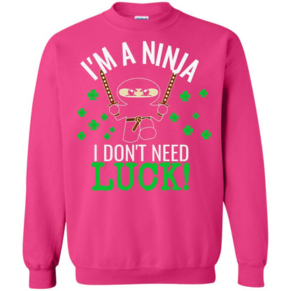 Ninja Luck Green St. Patrick_s Day T-shirt Heliconia