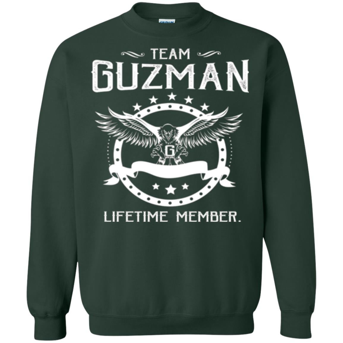 Family T-shirt Team Guzman Lifetime Member Forest Green