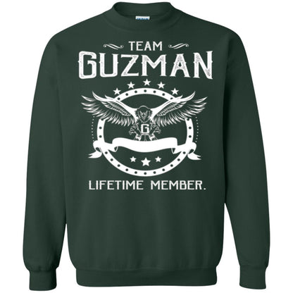 Family T-shirt Team Guzman Lifetime Member Forest Green