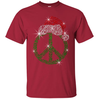 Peace Sign With Santa Ha Christmas Idea Gift Shirt Cardinal