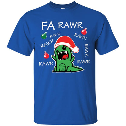 Christmas T-shirt Dinosaur Fa Rawr Royal