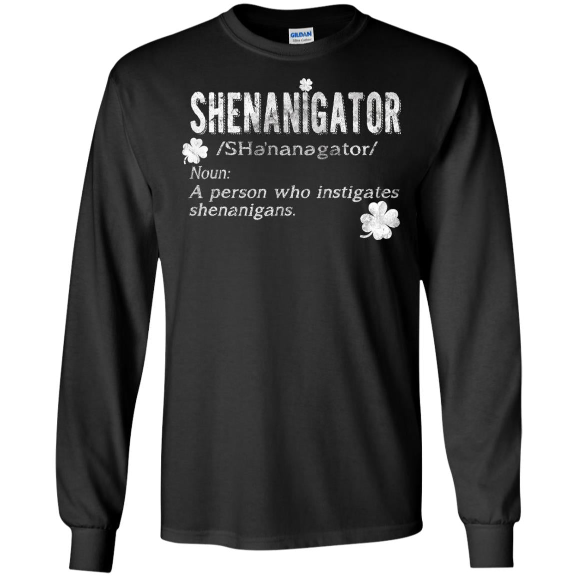 Shenanigator Shamrocks St. Patrick Day Shirt For Irish Black
