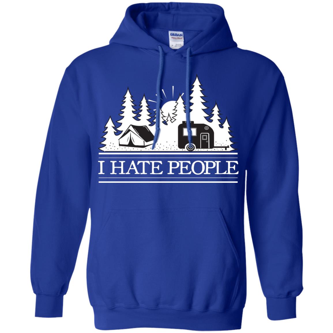 I Hate People Camping Lover Shirt Royal