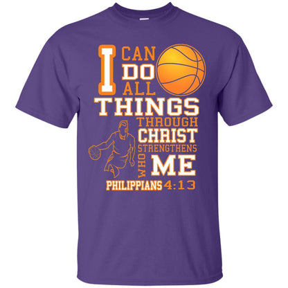 I Can Do All Things Through Christ Who Strengthens Me Basketball Shirt Purple