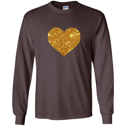 Valentine_s Day T-shirt Gold Heart Dark Chocolate
