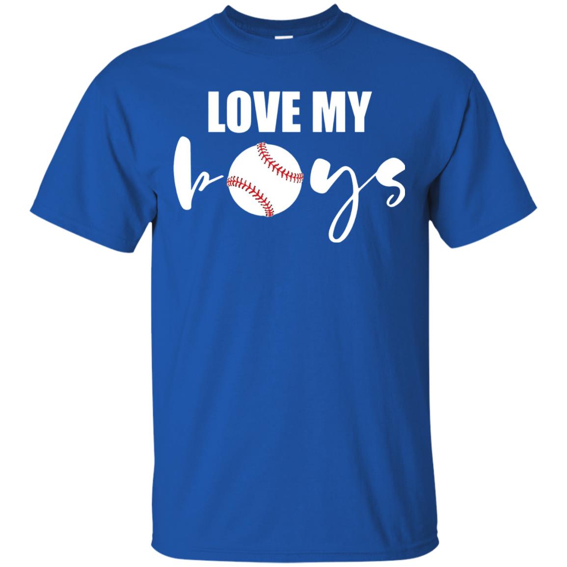 Love My Boys Mom And Dad Baseball Cheer Shirt Royal