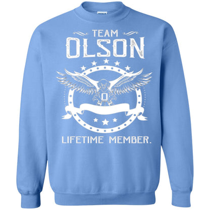 Family T-shirt Team Olson Lifetime Member Carolina Blue