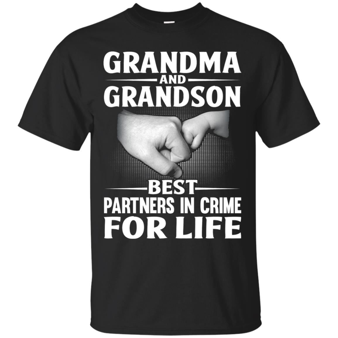 Grandma And Grandson Best Partners In Crime For Life Family T-shirt Black