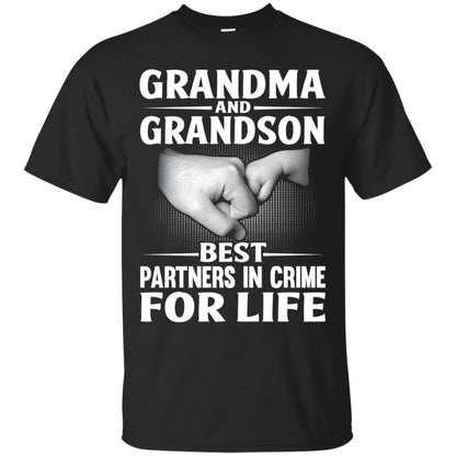 Grandma And Grandson Best Partners In Crime For Life Family T-shirt Black