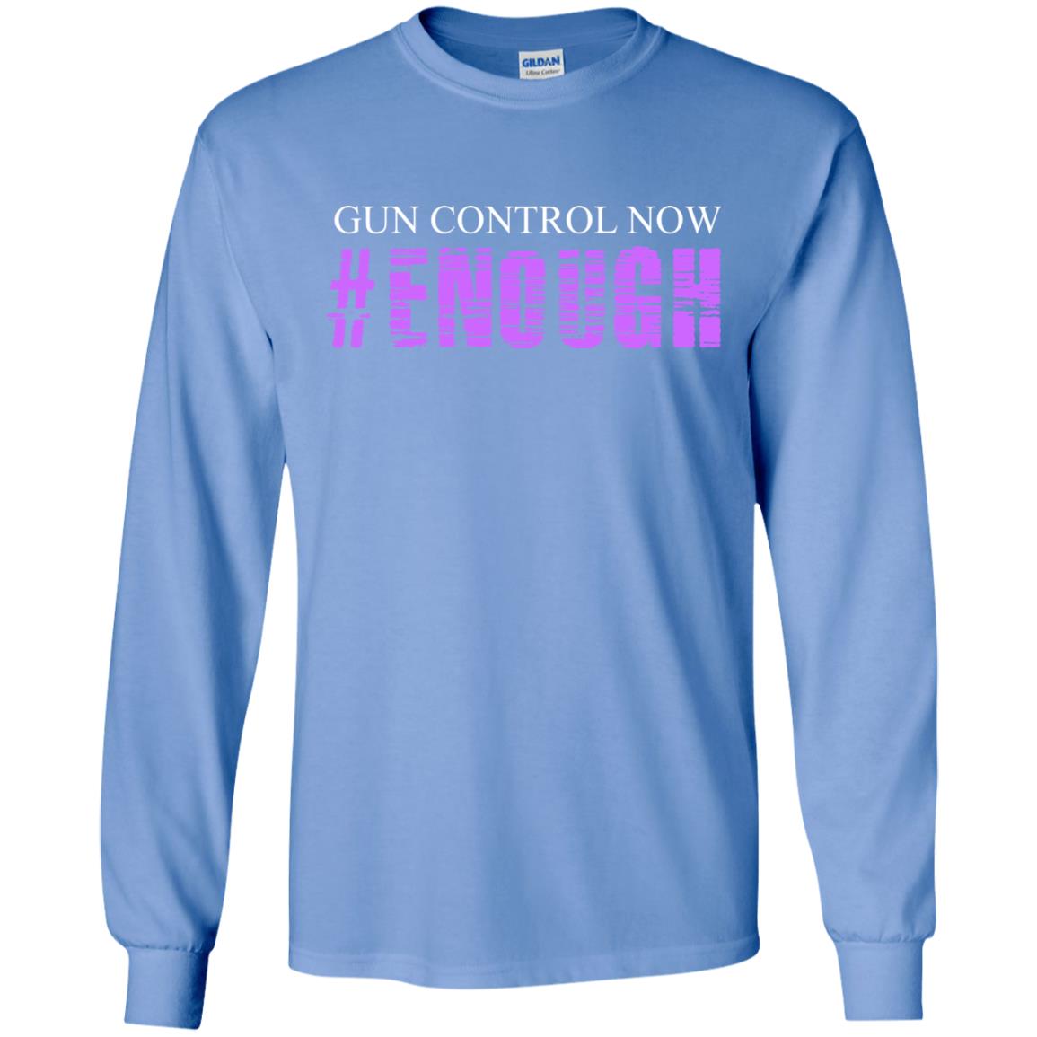 Anti Gun T-shirt Gun Control Now Enough Carolina Blue