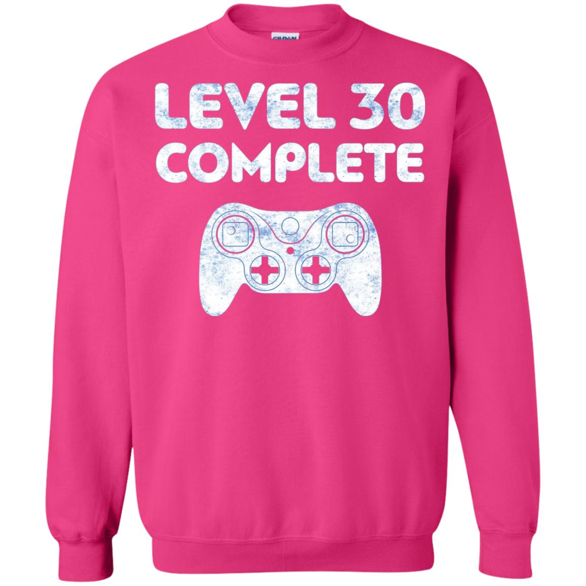 Level 30 Complete Video Gamer 30th Birthday Shirt Heliconia