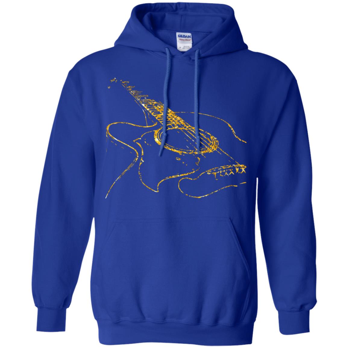 Guitar Gold Guitarist Gift Shirt For Mens Or Womens Royal