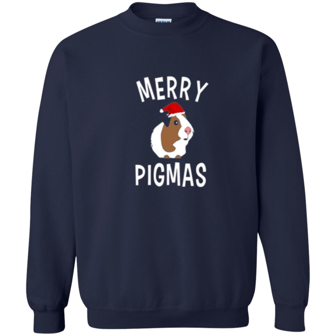 Guinea Pig Lover T-shirt Merry Christmas Pigmas Navy
