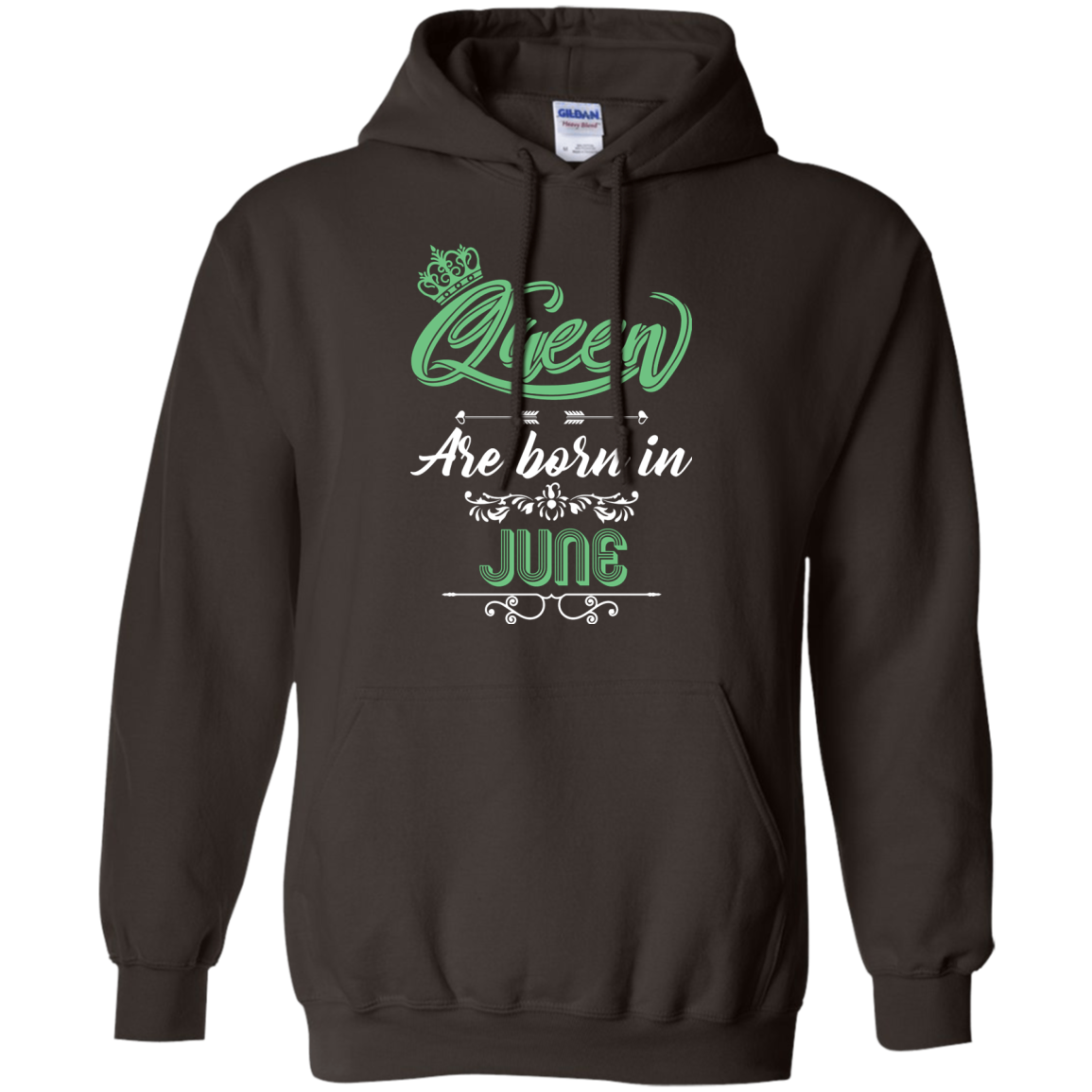 Brithday T-Shirt Queen Are Born In June Dark Chocolate