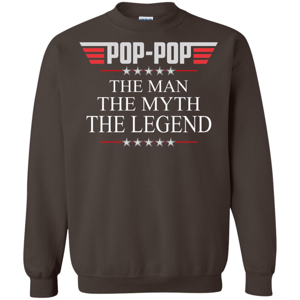 Pop-pop The Man The Myth The Legend Father_s Day T-shirt Dark Chocolate