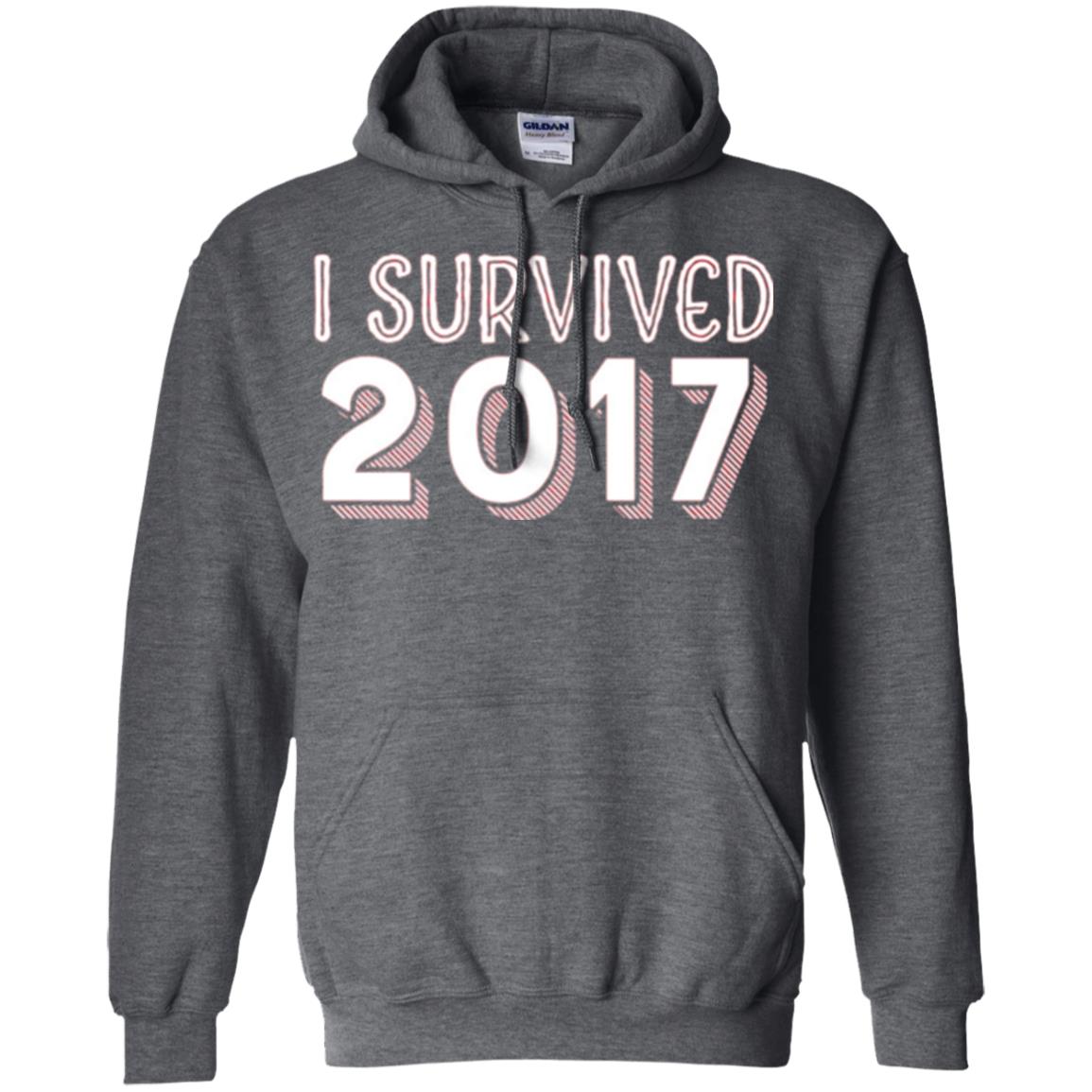 New Year_s T-shirt I Survived 2017 Dark Heather