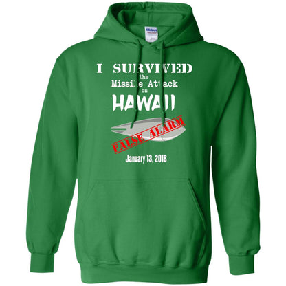 Hawaii Missile Attack Survivor False Alarm T Shirt Irish Green