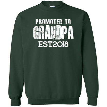Papa T-shirt Promoted To Grandpa Est 2018 T-shirt Forest Green
