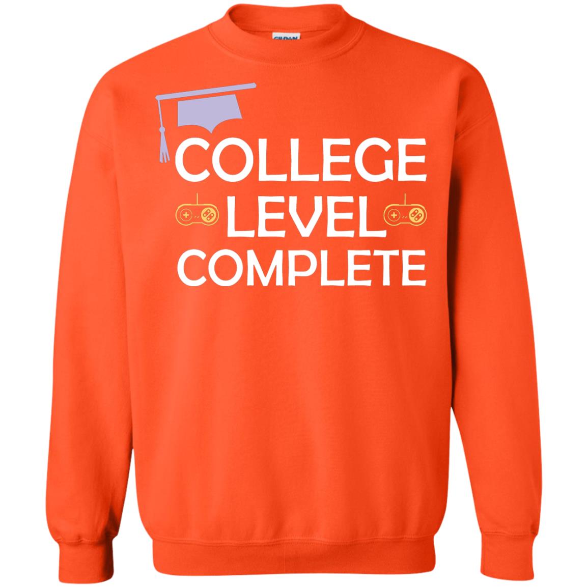 College Level Complete Funny College Graduation Shirt Orange