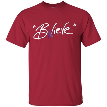 Pancreatic Leiomyosarcoma Symptoms Awareness Shirt Purple Ribbon Believe Cardinal