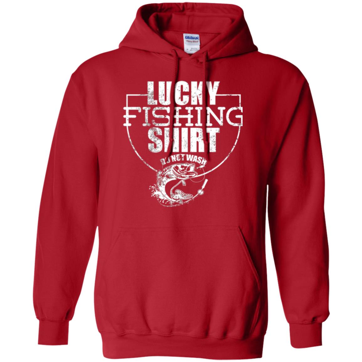 Fisherman T-shirt Lucky Fishing Shirt Do Not Wash Red