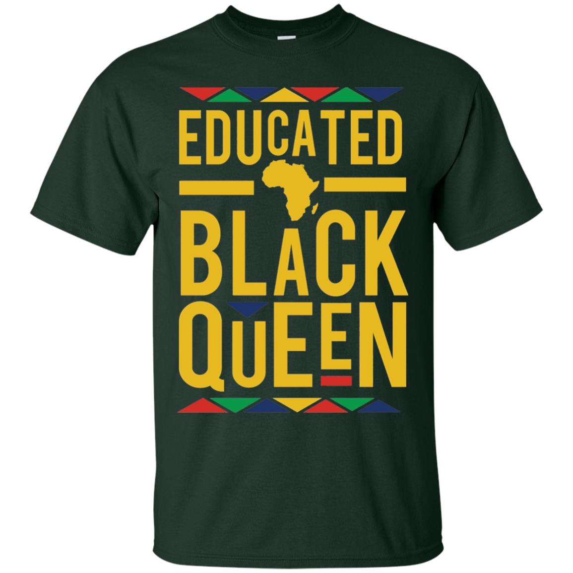 African Dna Pride T-shirt Dashiki Educated Black Queen Forest