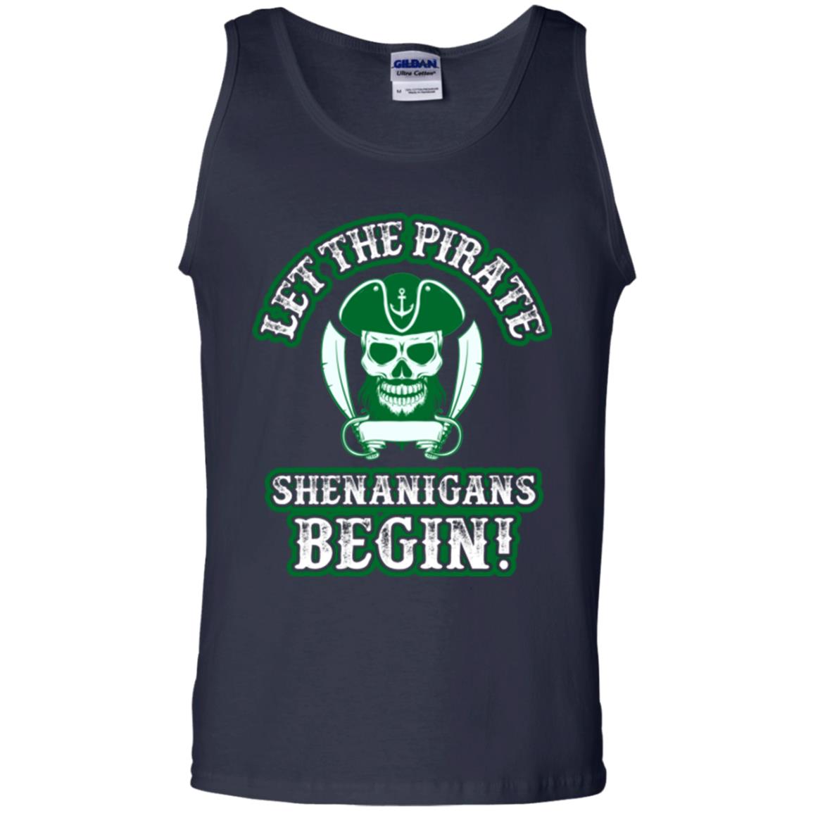 Saint Patrick's Day T-shirt Let The Pirate Shenanigans Begin Navy