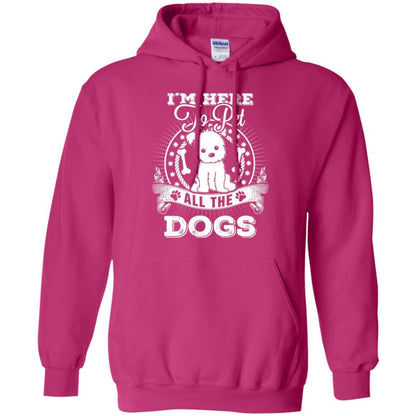 Dog Lover T-shirt I'm Here To Pet All The Dogs Heliconia