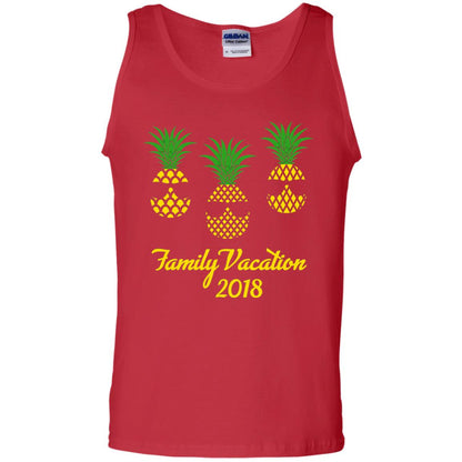 Family Vacation 2018 Shirt Hawaii Pineapple Sunglasses Red