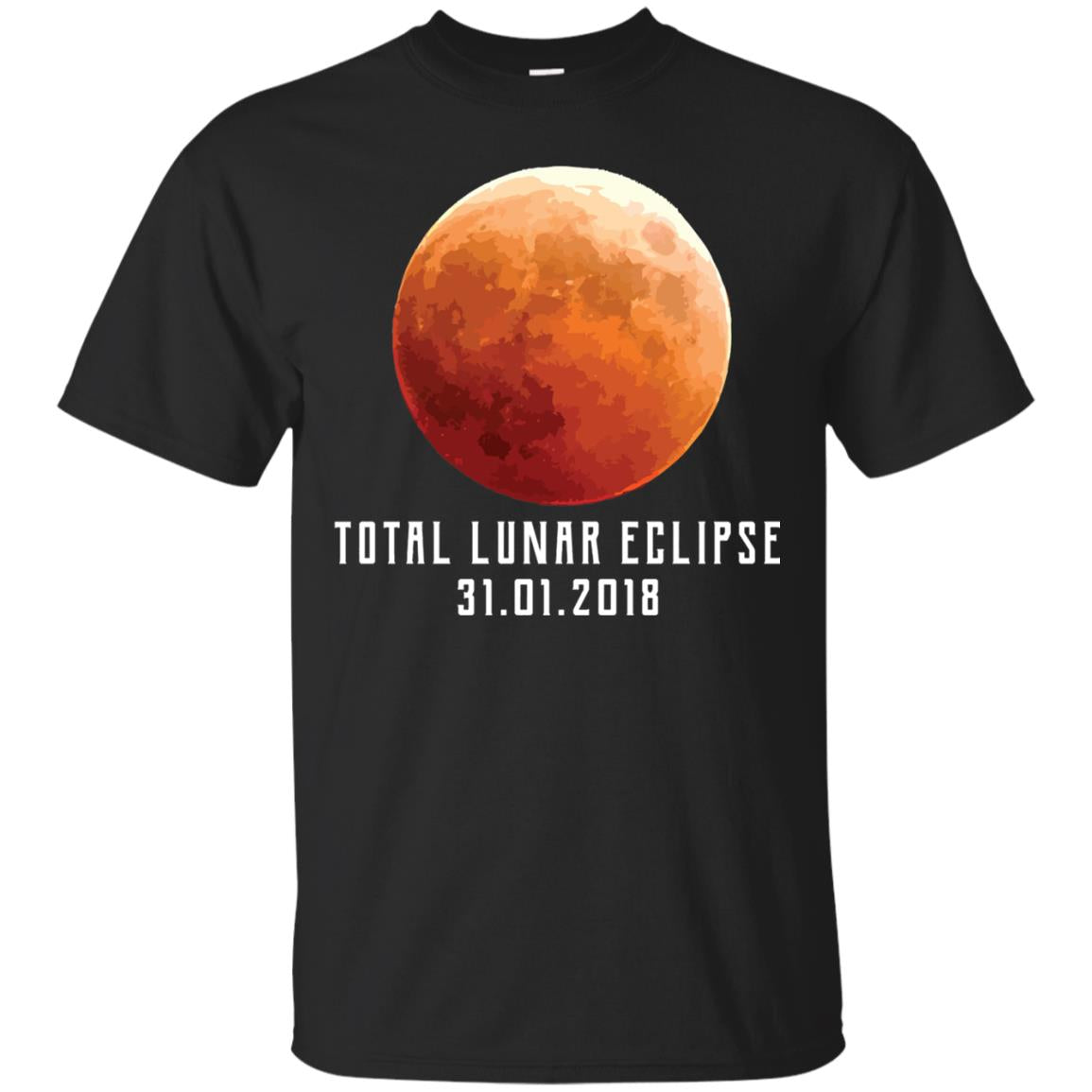 Total Lunar Eclipse Shirt 2018 Astronomy Gift Blood Moon Black