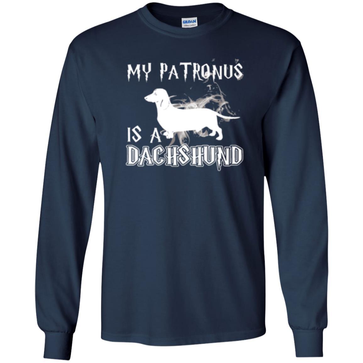 Dachshund Lover T-shirt My Patronus Is A Dachshund Navy