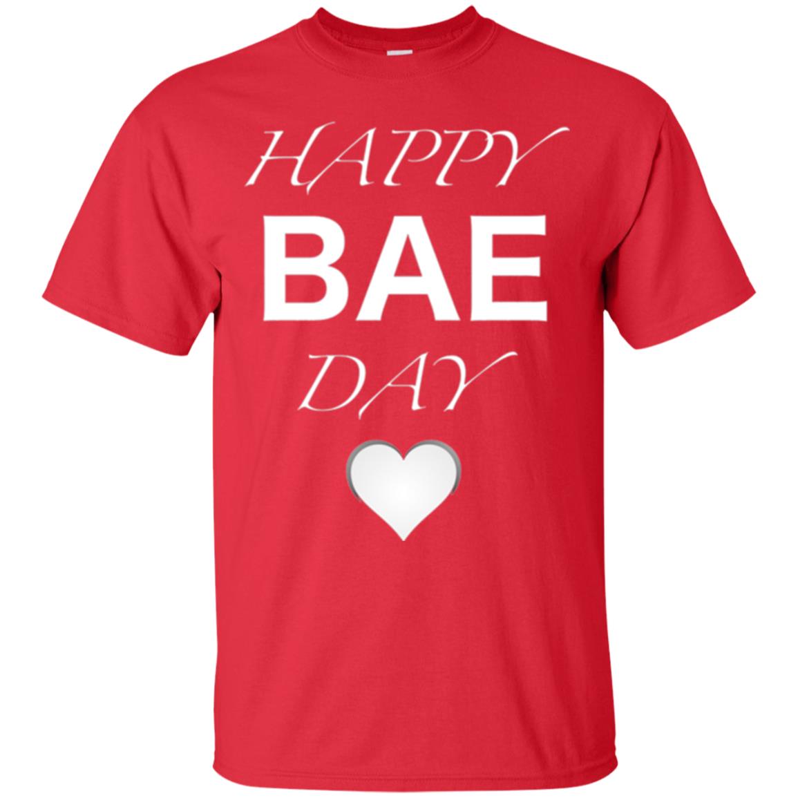 Valentine_s Day T-shirt Happy Bae Day Red
