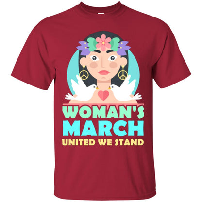 Woman Right T-shirt Womans March United We Stand Cardinal