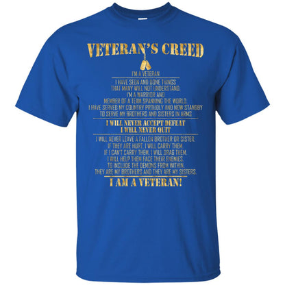 Veterans Creed Im A Veteran I Have Seen And Done Things That Many Will Not Understand Royal