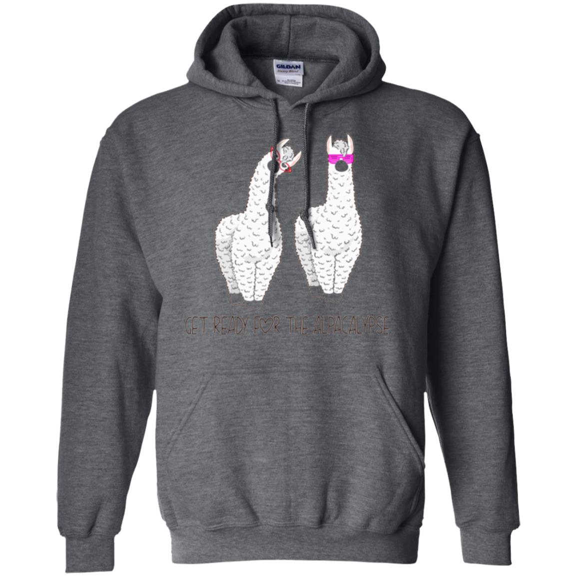 Funny Alpaca T-shirt Get Ready For The Alpacalypse Dark Heather