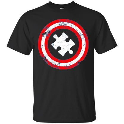 Captain Autism Superhero T-shirt Autism Awareness Black