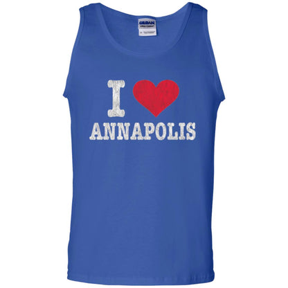 Distressed Retro I Love Annapolis T-shirt Royal