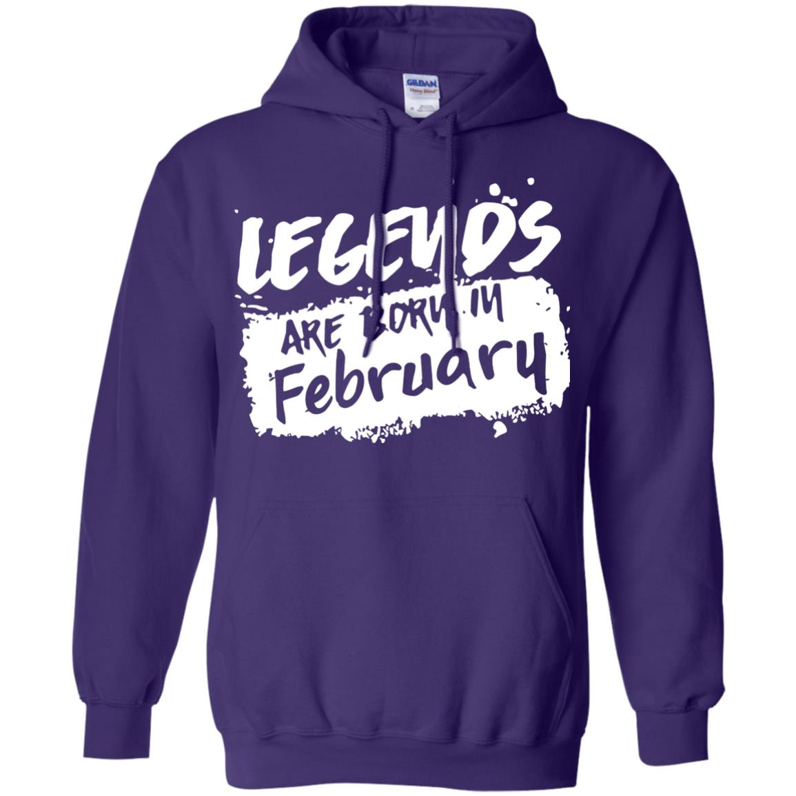 February Birthday Shirt Legends Are Born In February Purple