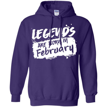 February Birthday Shirt Legends Are Born In February Purple